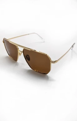 Billini/Banbe - B-1007-The Huntington - 61821 BANBE - The Huntington Sunglasses - Gold/Brown Accessories