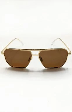Billini/Banbe - B-1007-The Huntington - 61821 BANBE - The Huntington Sunglasses - Gold/Brown Accessories