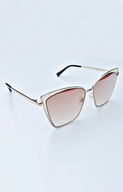 DIFF - BECKY-GD-BG18 - 61922 Accessories DIFF - Becky Brush Gold Flash Brown Gradient Sunglasses