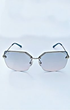 DIFF - BREE-DE01-0239-SVLFN - 61922 Accessories DIFF - Bree Silver Blue To Lavender Flash Sunglasses