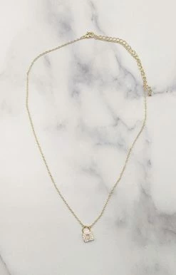 Perfectly Priscilla All Locked Up Necklace - Gold Accessories