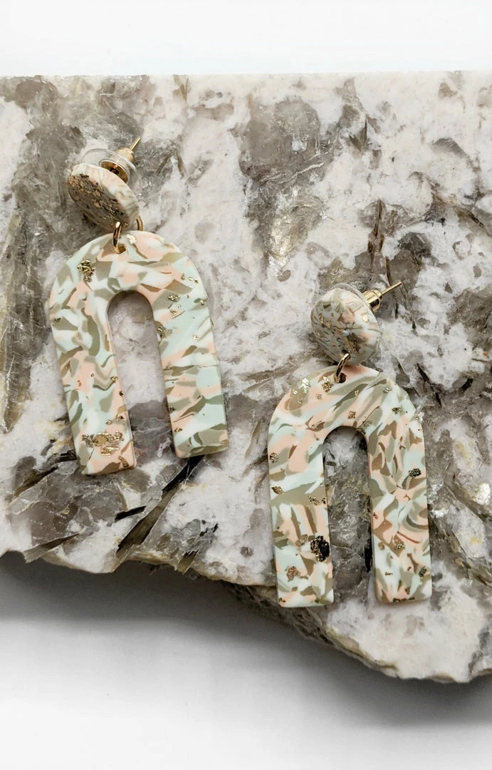 What's Hot - HE1104MT2 - 82321 Accessories Can't Be Bothered Earrings - Peach/Gold 1 What's Hot - HE1104MT2 - 82321 Accessories Can't Be Bothered Earrings - Peach/Gold