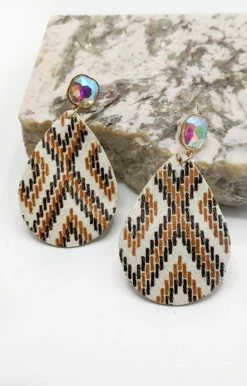 Golden Stella - EP35965-012 - 111721 Perfect Impression Print Earrings - Beige Accessories