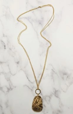 What's Hot - QNE1530SNAKE - 12921 Rule Breaker Snake Print Necklace Accessories