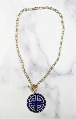 Canvas - 22711N-NV - 3822 Accessories Can You Believe This Necklace - Navy