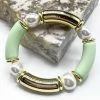 What's Hot - B-1326-MT - 32322 So Thankful Bracelet - Mint/Gold