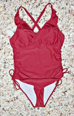 Queen - 122305 - 33022 SWIMWEAR Sunset Shore One Piece Swimsuit - Red