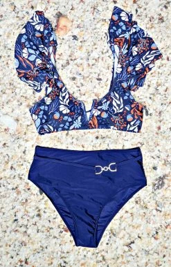 Queen - 122476B - 33022 On A Resort Two Piece Swimsuit - Navy SWIMWEAR