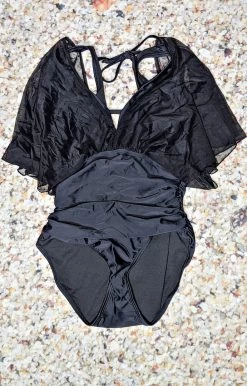 Unique Vintage - CZ151 - 33022 Secret Vacation One Piece Swimsuit - Black SWIMWEAR 7 Unique Vintage - CZ151 - 33022 Secret Vacation One Piece Swimsuit - Black SWIMWEAR