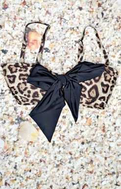 Unique Vintage - CZ155 - 33022 Off To Cabo Leopard Bikini Top