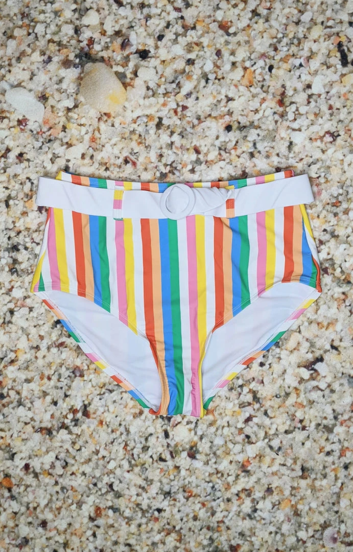 Unique Vintage - CZ158 - 42722 Poolside Drinks Bikini Bottom - Multi 2 Unique Vintage - CZ158 - 42722 Poolside Drinks Bikini Bottom - Multi