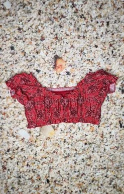 Unique Vintage - CZ193 - 43022 SWIMWEAR Summers In Cabo Print Bikini Top