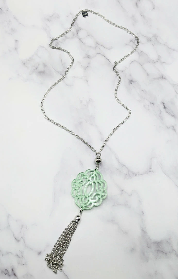 Zenzii Jewelry - N2334 - 5422 Accessories Clever Ways Necklace - Mint 1 Zenzii Jewelry - N2334 - 5422 Accessories Clever Ways Necklace - Mint