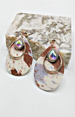 Southern Grace - AE9638CH - 52822 Space Cowgirl Earrings - Brown Accessories
