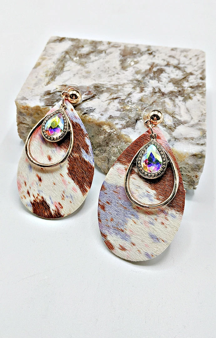 Southern Grace - AE9638CH - 52822 Space Cowgirl Earrings - Brown Accessories 1 Southern Grace - AE9638CH - 52822 Space Cowgirl Earrings - Brown Accessories
