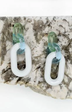 Avenue Zoe - O3IOE3959 - 6922 On Your Way Earrings - White/Blue Accessories