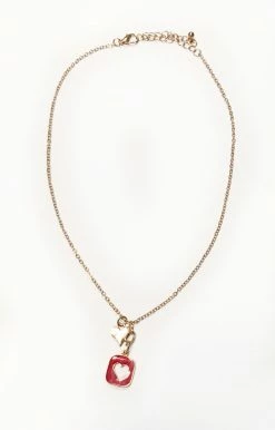 What's Hot - QN4402GDRD - 61322 Social Sweetheart Necklace - Red Accessories