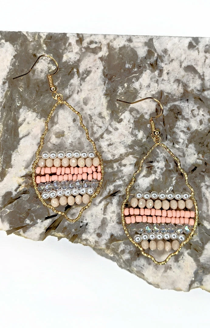 Avenue Zoe - IE1197 - 62122 Precious Times Earrings - Peach Accessories 1 Avenue Zoe - IE1197 - 62122 Precious Times Earrings - Peach Accessories