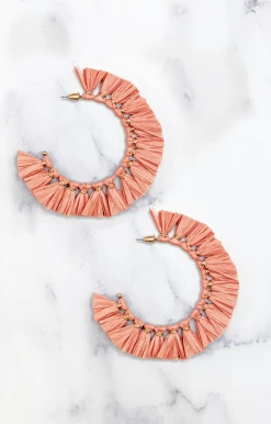 Avenue Zoe - GSE3055 - 62422 Conquer The Day Earrings - Peach