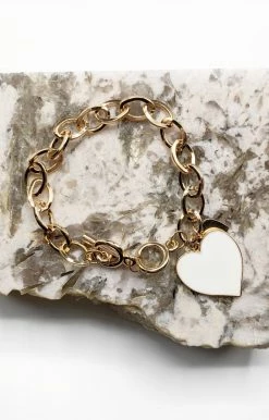 What's Hot - QB2236GDWH - 62922 Your Heart & Soul Bracelet - White