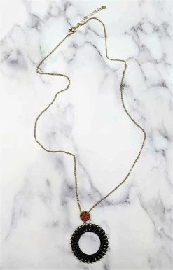 Golden Stella - NW7307 - 3822 Innocent Heart Necklace - Black