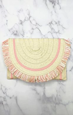 Avenue Zoe - AZCB261005 - 61722 Breathless Moments Clutch - Natural/Pink Accessories 7 Avenue Zoe - AZCB261005 - 61722 Breathless Moments Clutch - Natural/Pink Accessories
