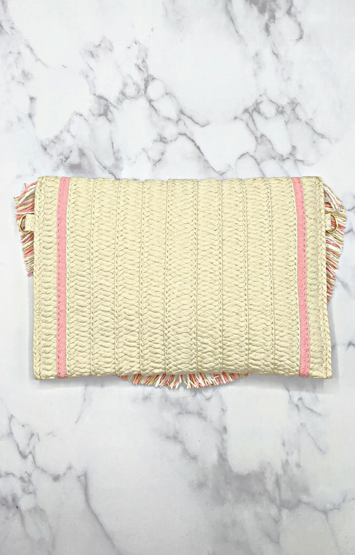 Avenue Zoe - AZCB261005 - 61722 Breathless Moments Clutch - Natural/Pink Accessories 4 Avenue Zoe - AZCB261005 - 61722 Breathless Moments Clutch - Natural/Pink Accessories