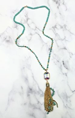 Southern Grace - AN9629-TQ - 71622 A Day In The Life Necklace - Turquoise