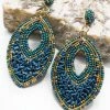 36E11146GLTEA - 71922 Wrapped In Smiles Earrings - Teal