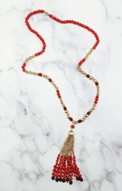 YFW - 72656-32 - 72122 Accessories Make This Moment Necklace - Red