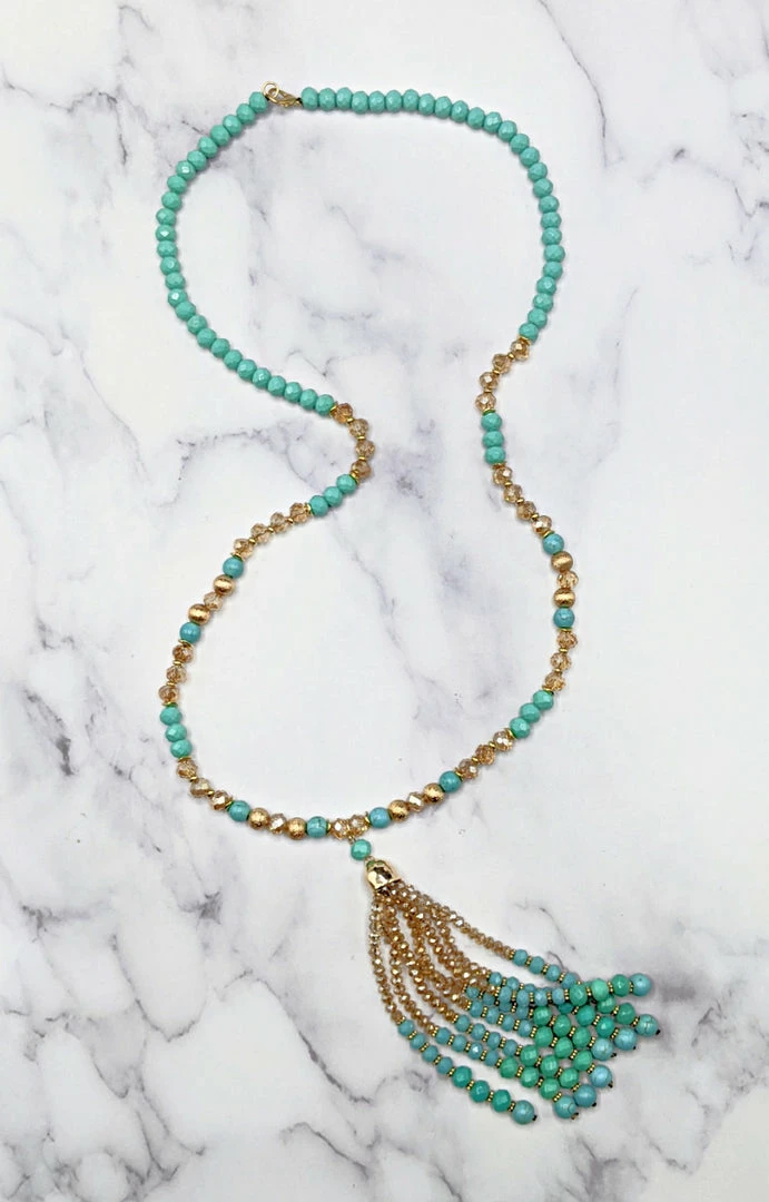 YFW - 72656-32 - 72322 Accessories Make This Moment Necklace - Mint 1 YFW - 72656-32 - 72322 Accessories Make This Moment Necklace - Mint