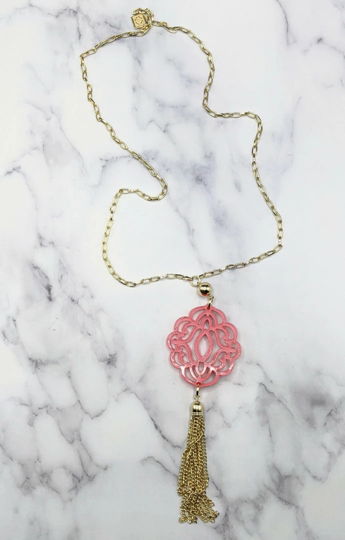 Zenzii Jewelry - N2334 - 72522 Clever Ways Necklace - Pink 1 Zenzii Jewelry - N2334 - 72522 Clever Ways Necklace - Pink