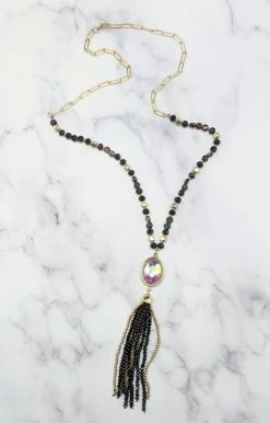 Southern Grace - AN9627 - 72522 Accessories Crash My Party Crystal Necklace - Black