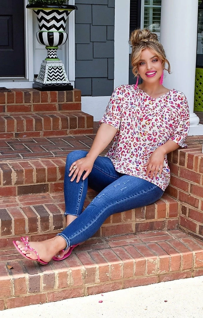 Spin USA - 5039 - 5722 The Sweetest Reason Oversized Leopard Top 2 Spin USA - 5039 - 5722 The Sweetest Reason Oversized Leopard Top