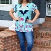 Heimish - ST2304-11 - 72322 Saving My Love Print Top - Mint TOPS