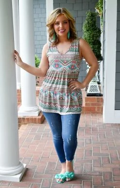 Heimish - ST2011-12 - 72022 TOPS On Second Thought Print Top - Multi 7 Heimish - ST2011-12 - 72022 TOPS On Second Thought Print Top - Multi