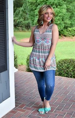 Heimish - ST2011-12 - 72022 TOPS On Second Thought Print Top - Multi