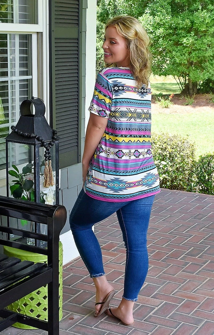 Heimish - ST2000-48 - 72522 Let Me Adore You Print Top - Multi 3 Heimish - ST2000-48 - 72522 Let Me Adore You Print Top - Multi