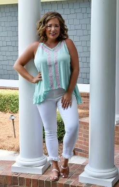 Davi & Dani - DT10144PER - 62322 Baby You're Mine Print Top - Mint