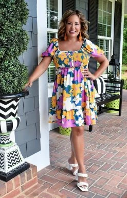 First Love - ID138 - 72322 No Second Thoughts Floral Dress - Multi DRESSES