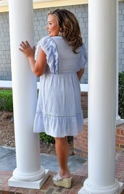 White Birch - D90129 - 3422 On The Way Dress - Sky Blue DRESSES