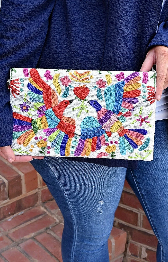 Ricki Designs - OTOMI - 7722 Birds Of A Feather Beaded Clutch Accessories 1 Ricki Designs - OTOMI - 7722 Birds Of A Feather Beaded Clutch Accessories