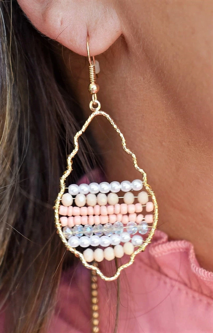 Avenue Zoe - IE1197 - 62122 Precious Times Earrings - Peach Accessories 2 Avenue Zoe - IE1197 - 62122 Precious Times Earrings - Peach Accessories