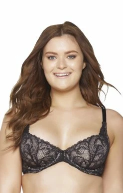 Perfectly Priscilla The Lou Lou Unlined Bra - Black Bras & Bandeaus