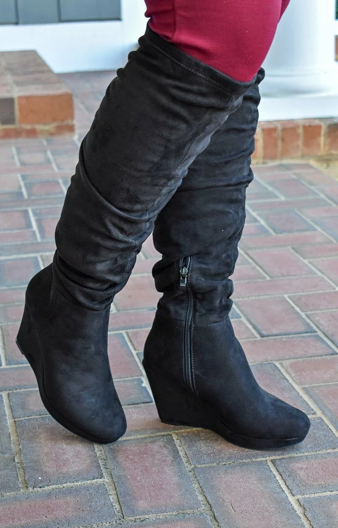 Chinese Laundry - LARISA - 12022 SHOES CHINESE LAUNDRY - Larisa Wedge Boot - Black 1 Chinese Laundry - LARISA - 12022 SHOES CHINESE LAUNDRY - Larisa Wedge Boot - Black