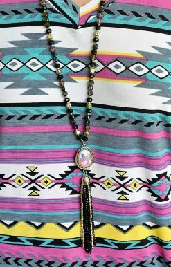 Southern Grace - AN9627 - 72522 Accessories Crash My Party Crystal Necklace - Black