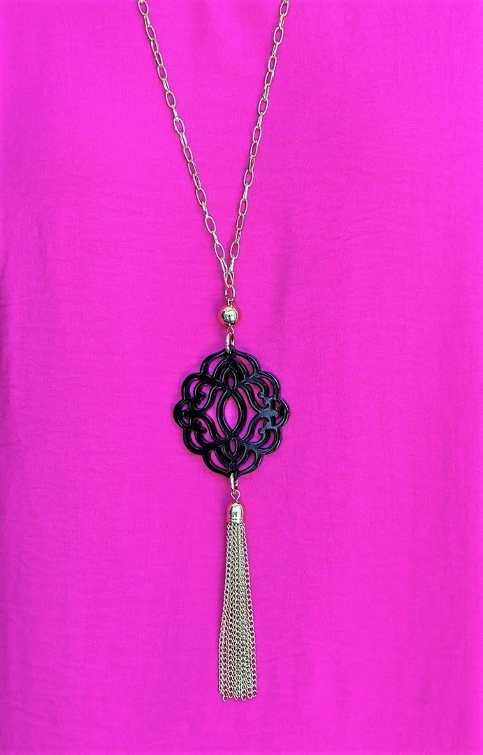 Zenzii Jewelry - N2334 - 51422 Accessories Clever Ways Necklace - Black 2 Zenzii Jewelry - N2334 - 51422 Accessories Clever Ways Necklace - Black