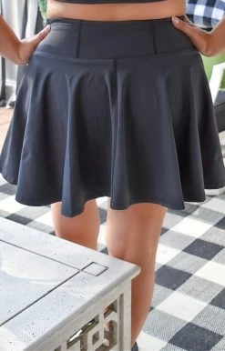TCEC - CS3448 - 2922 Errands To Run Athletic Skort - Black BOTTOMS
