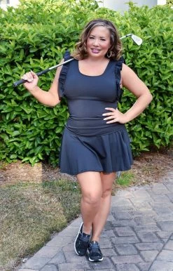 TCEC - CS3448 - 2922 Errands To Run Athletic Skort - Black BOTTOMS