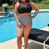 Queen - 120246323 - 6422 Ready To Relax Two Piece Swimsuit - Black/White
